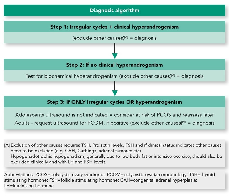 Algorithm 1: Diagnosis of polycystic ovary syndrom